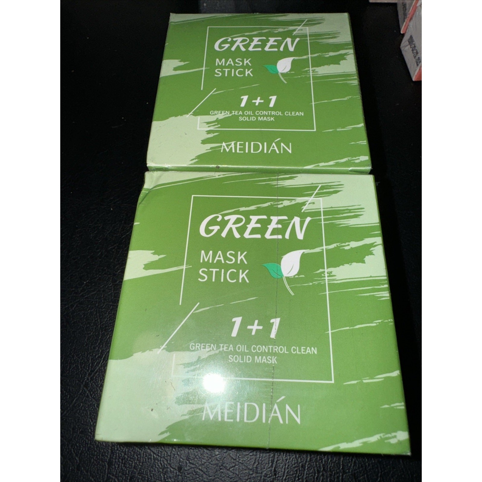 2 Meidian Green Mask Stick 1+1 Deep Cleansing Oil Control Exp 1/28 NIB Sealed