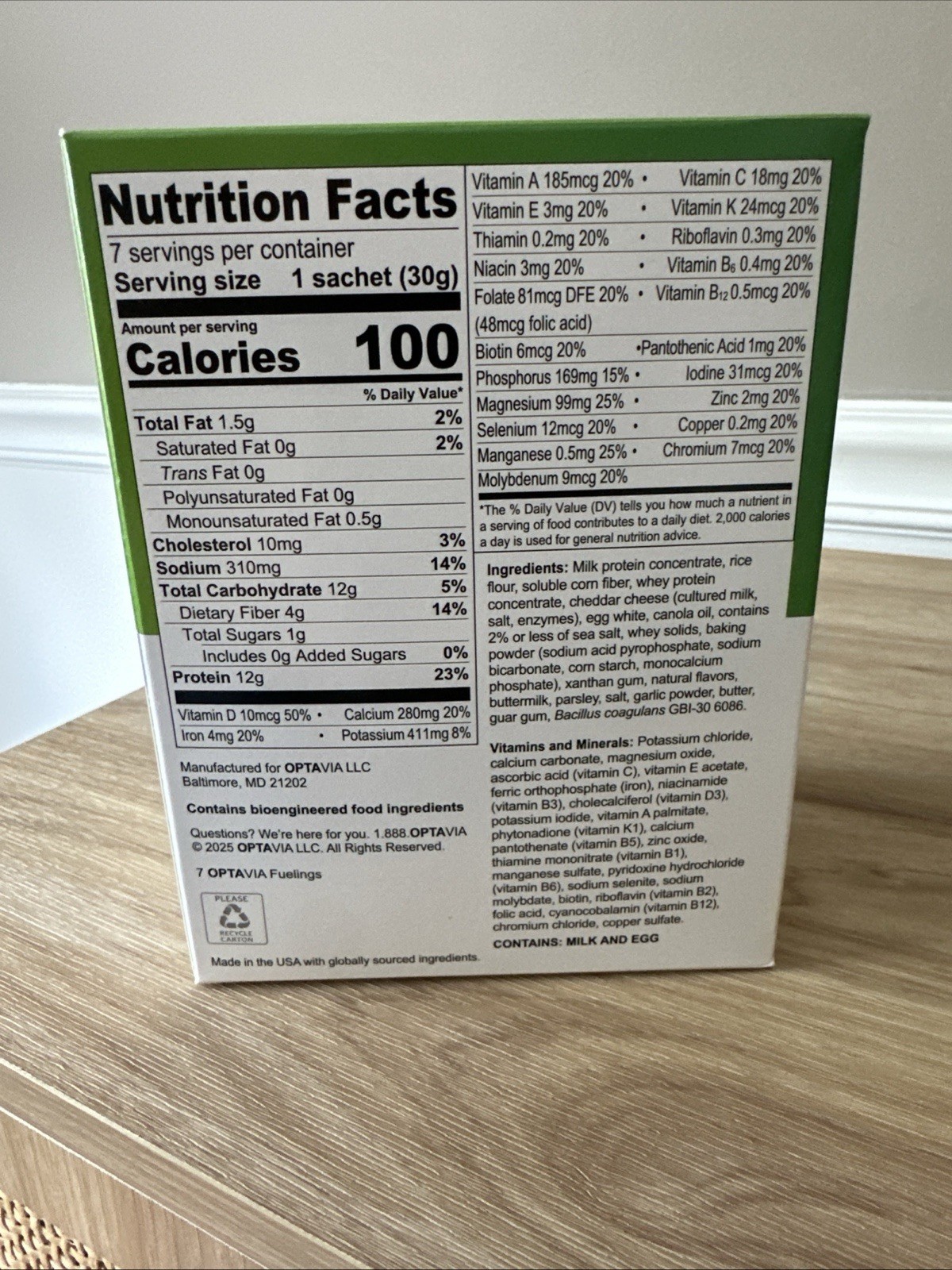 Optavia Cheddar Biscuit Mix, 7-Packet