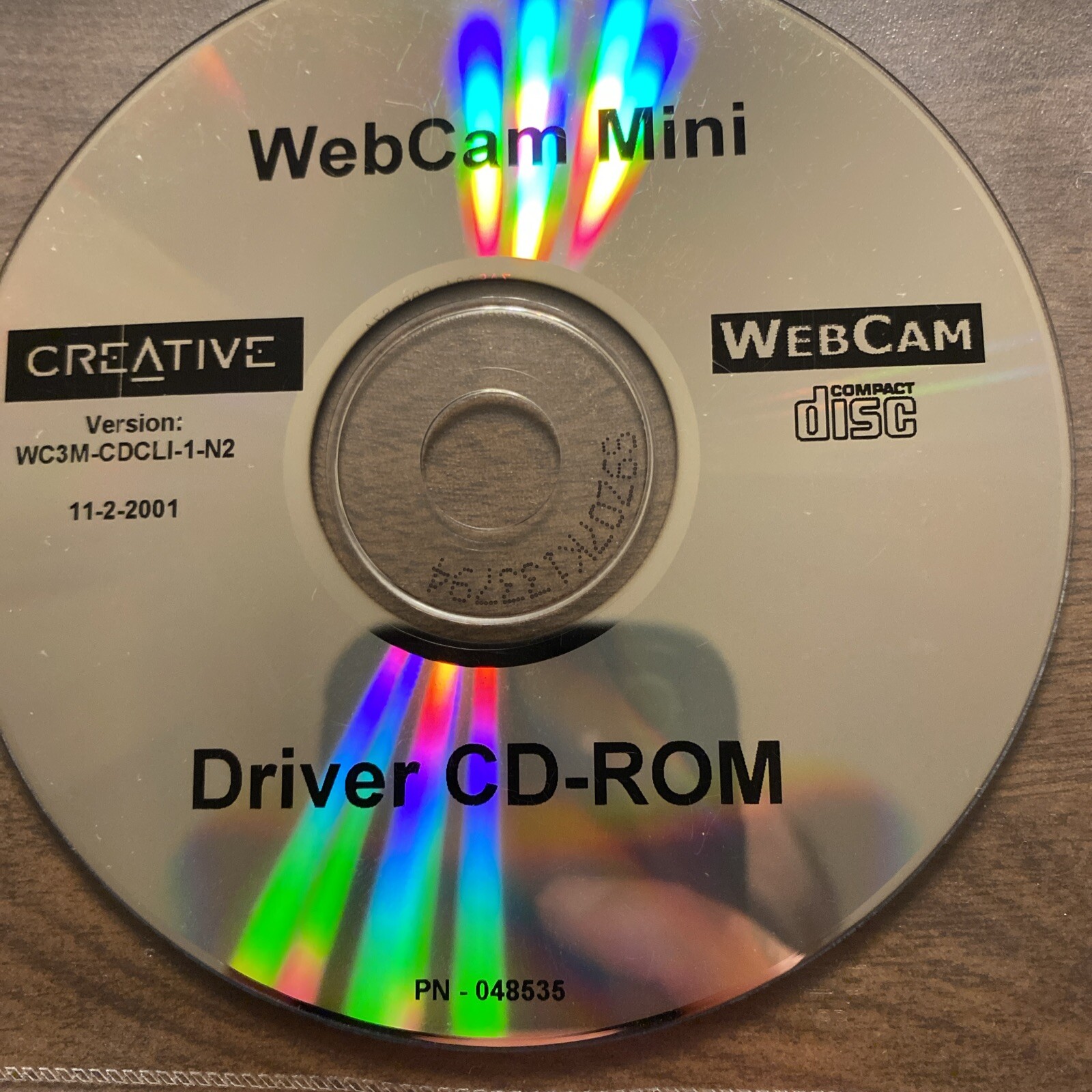 Creative Webcam Mini Driver Compact Disc CD-ROM 2001 WC3M-CDCLI-1-N2 Vintage
