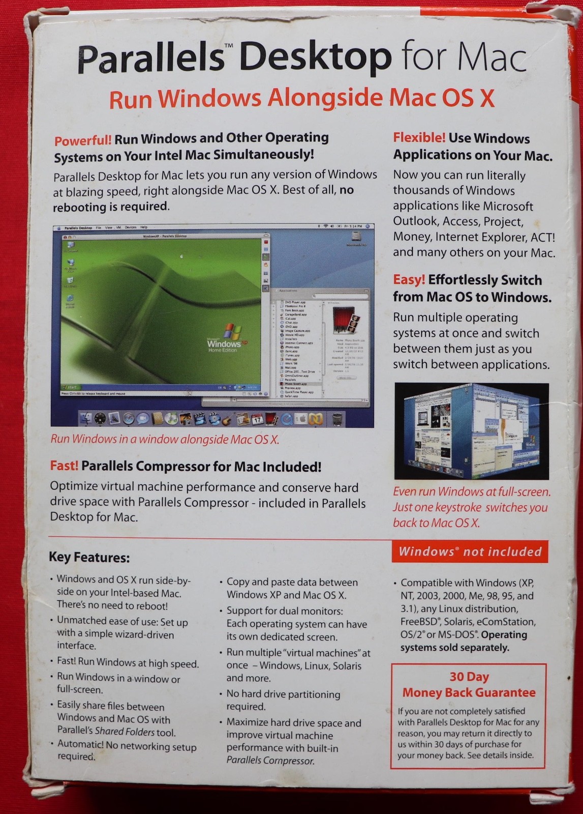 PARALLELS DESKTOP FOR INTEL MAC, RUN WINDOWS ALONGSIDE MAC OS X