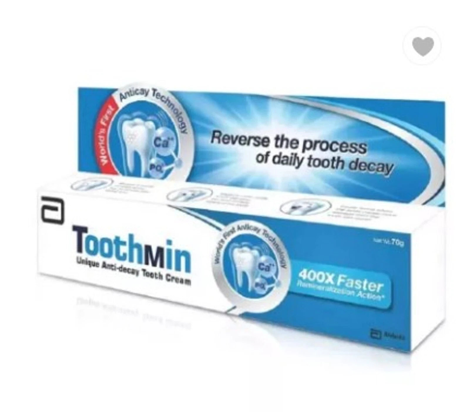 Pack of 5 X Abbott Toothmin Toothpaste Anti-Decay Tooth Cream 70 gm