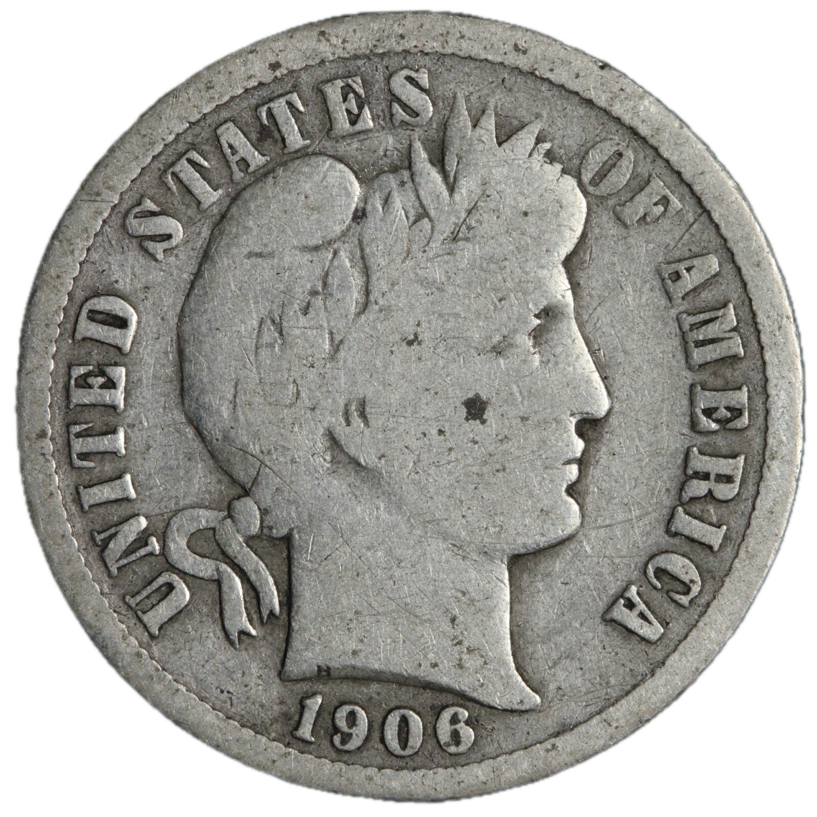 1906-S Barber Dime Nice Circulated VG/FINE! Complete Your Album!