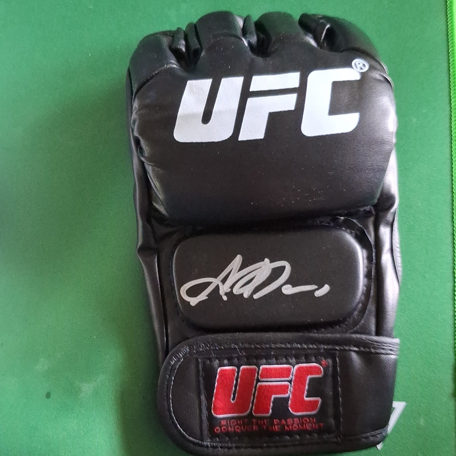 UFC Black Open-Finger Grappling Gloves for MMA Training Autographed by Nick Diaz