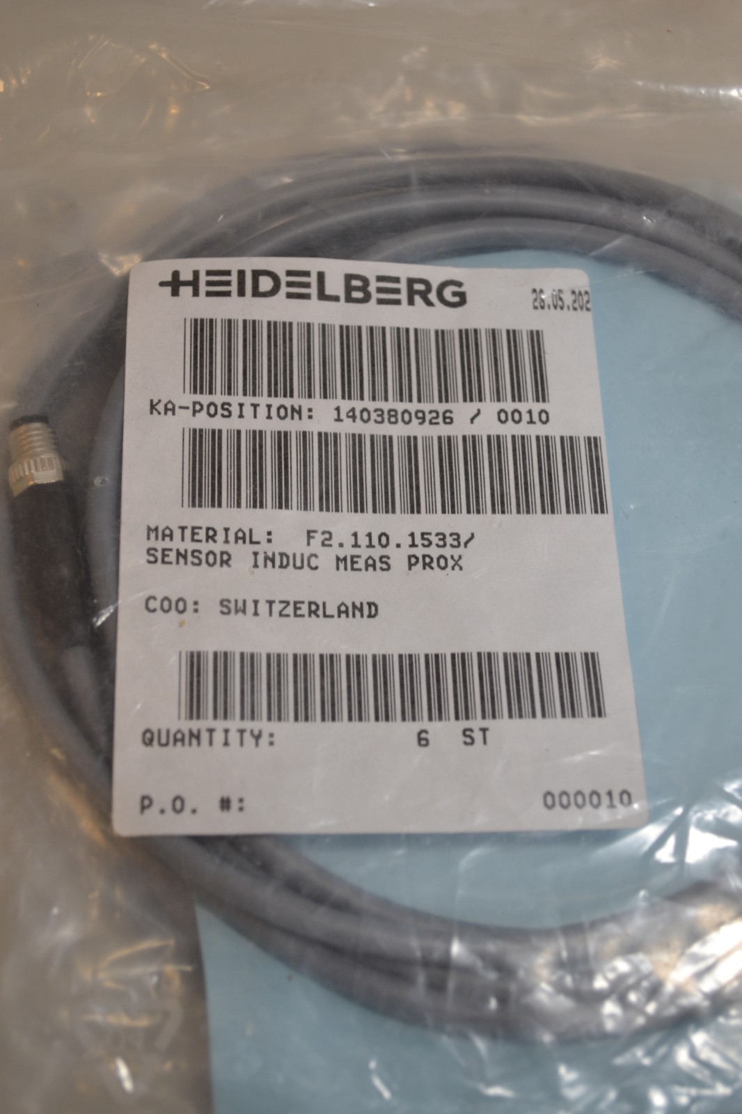 HEIDELBERG HDM1547845 Sensor Induction F2.110.1533