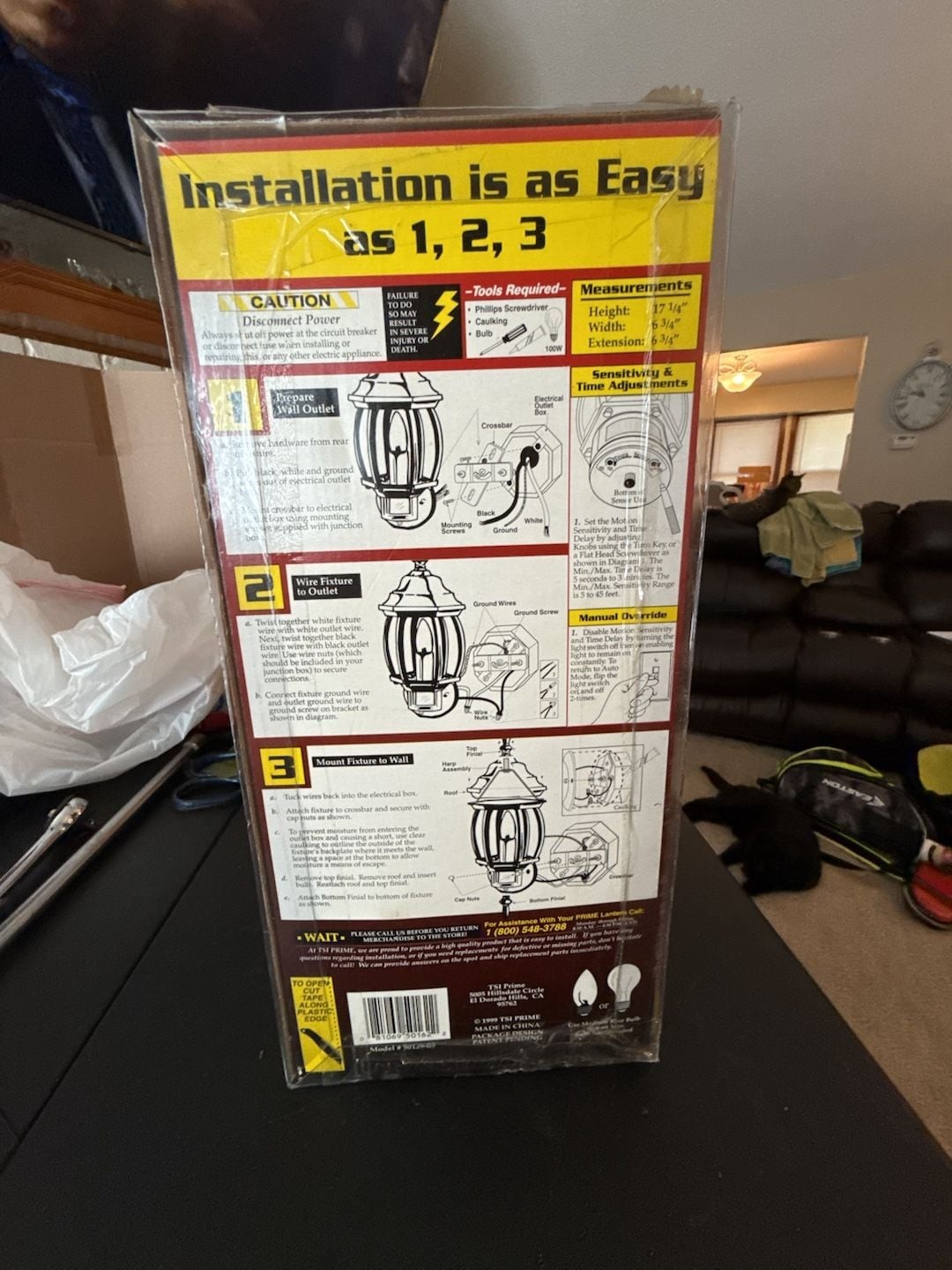 TSI Prime Motion Detector Security Lantern Model 50129-05