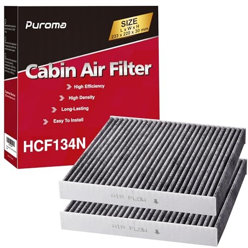 Cabin Air Filter with Activated Carbon, Replacement for CP134, CF10134, 2