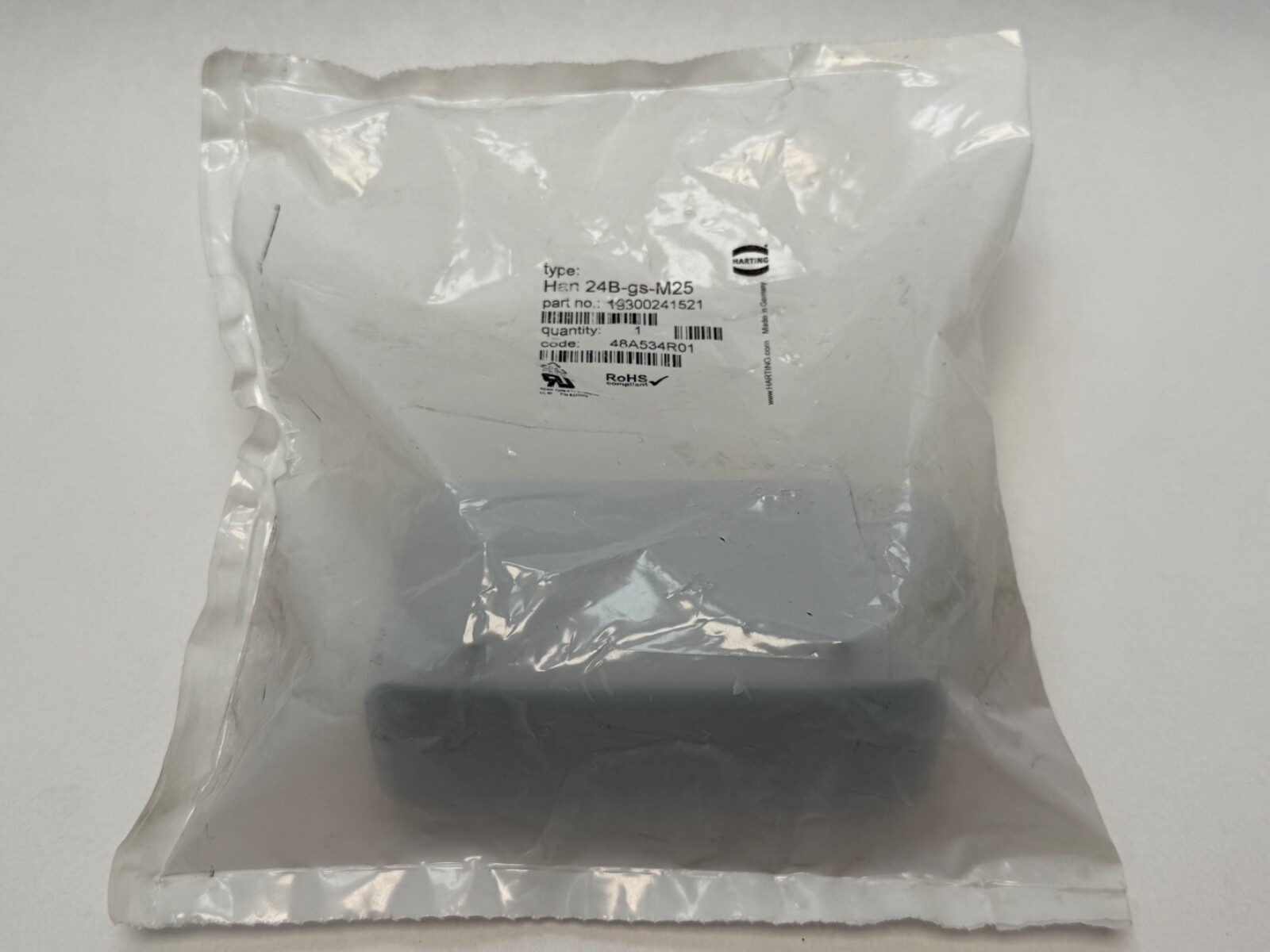 Harting 19300241521 Connector Hood HAN 24B-GS-M25