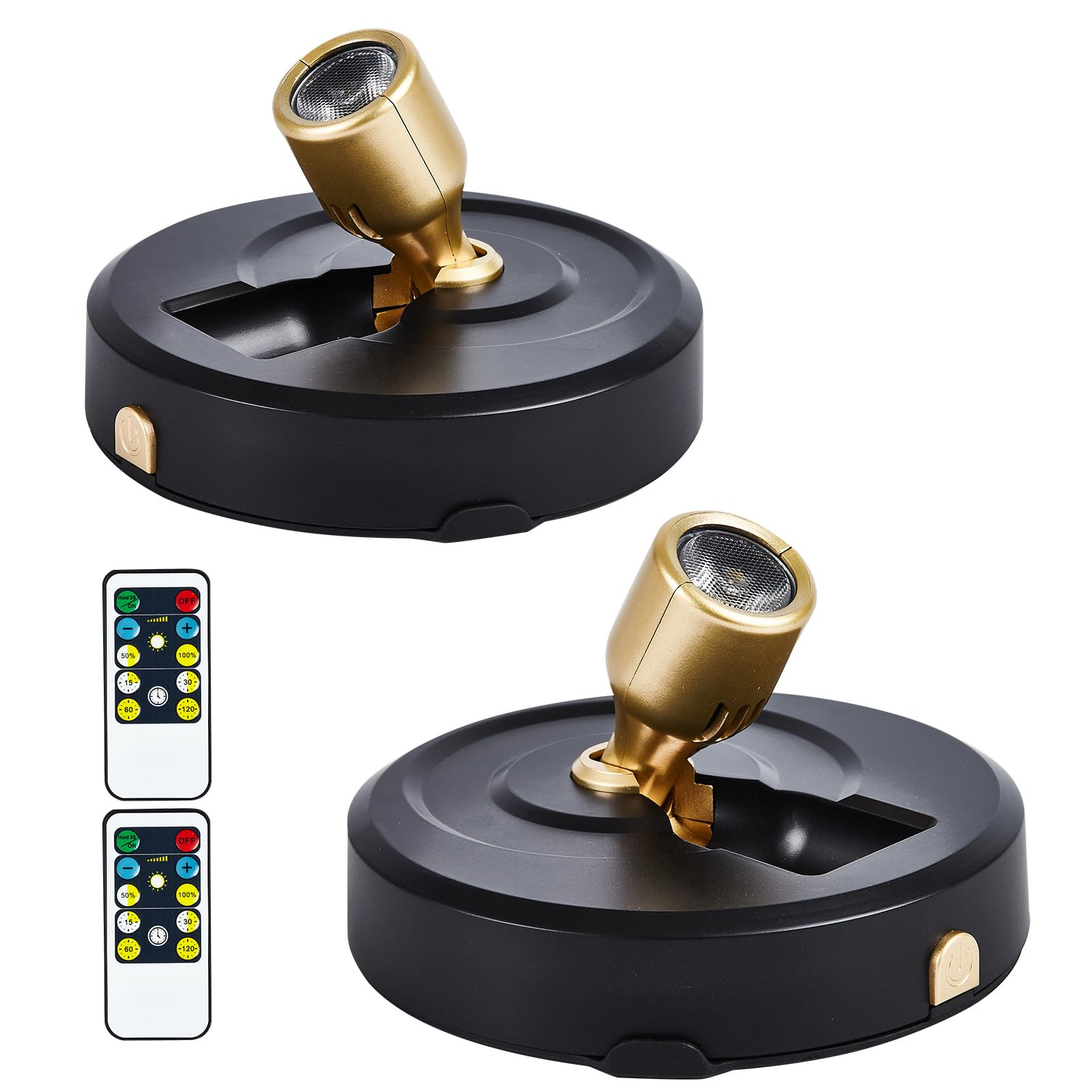 Wireless Spotlight Battery Operated, Tap Closet Light LED Puck Lights with Re...