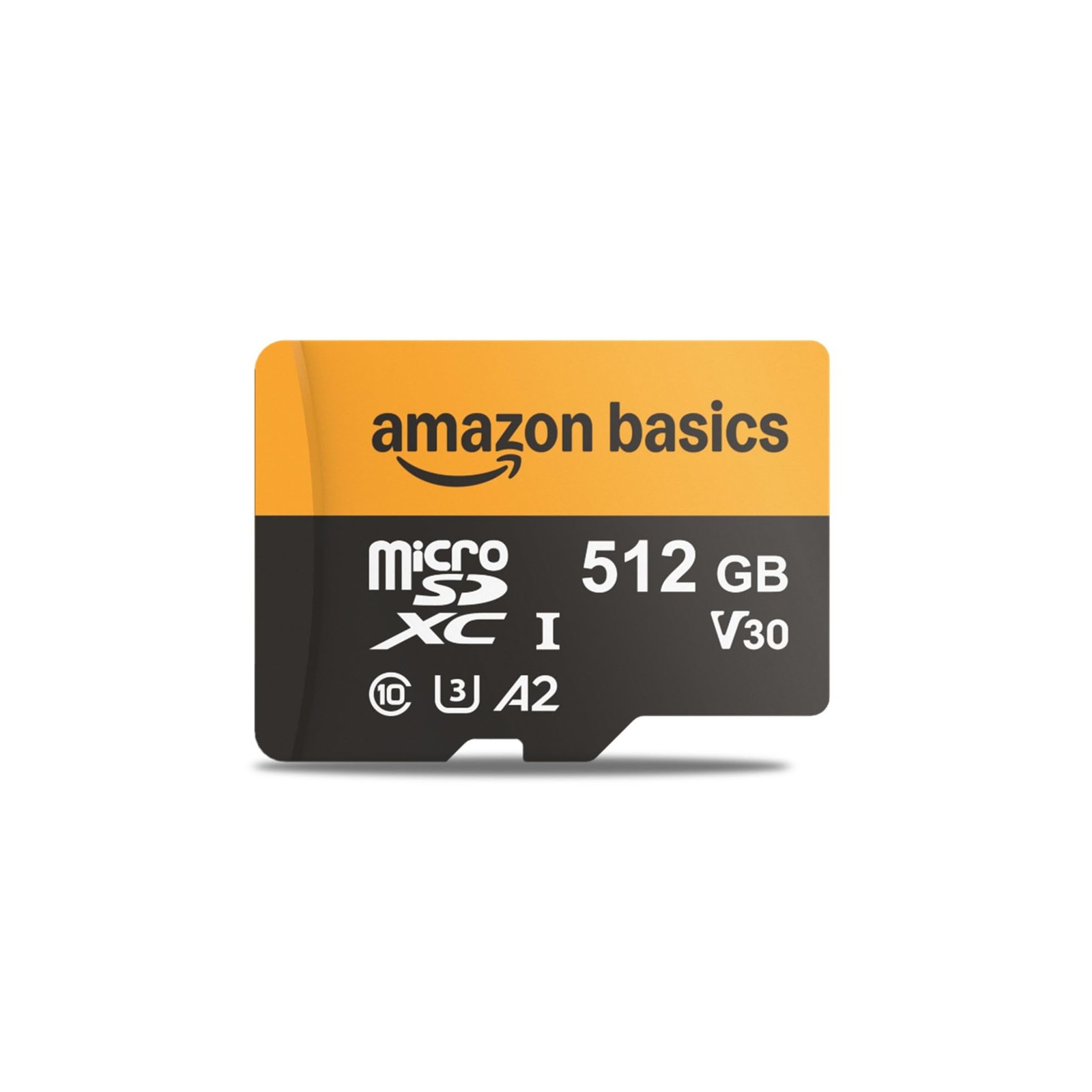 Amazon Basics 512GB microSDXC Card with Adapter for Tablets, 512GB, Black
