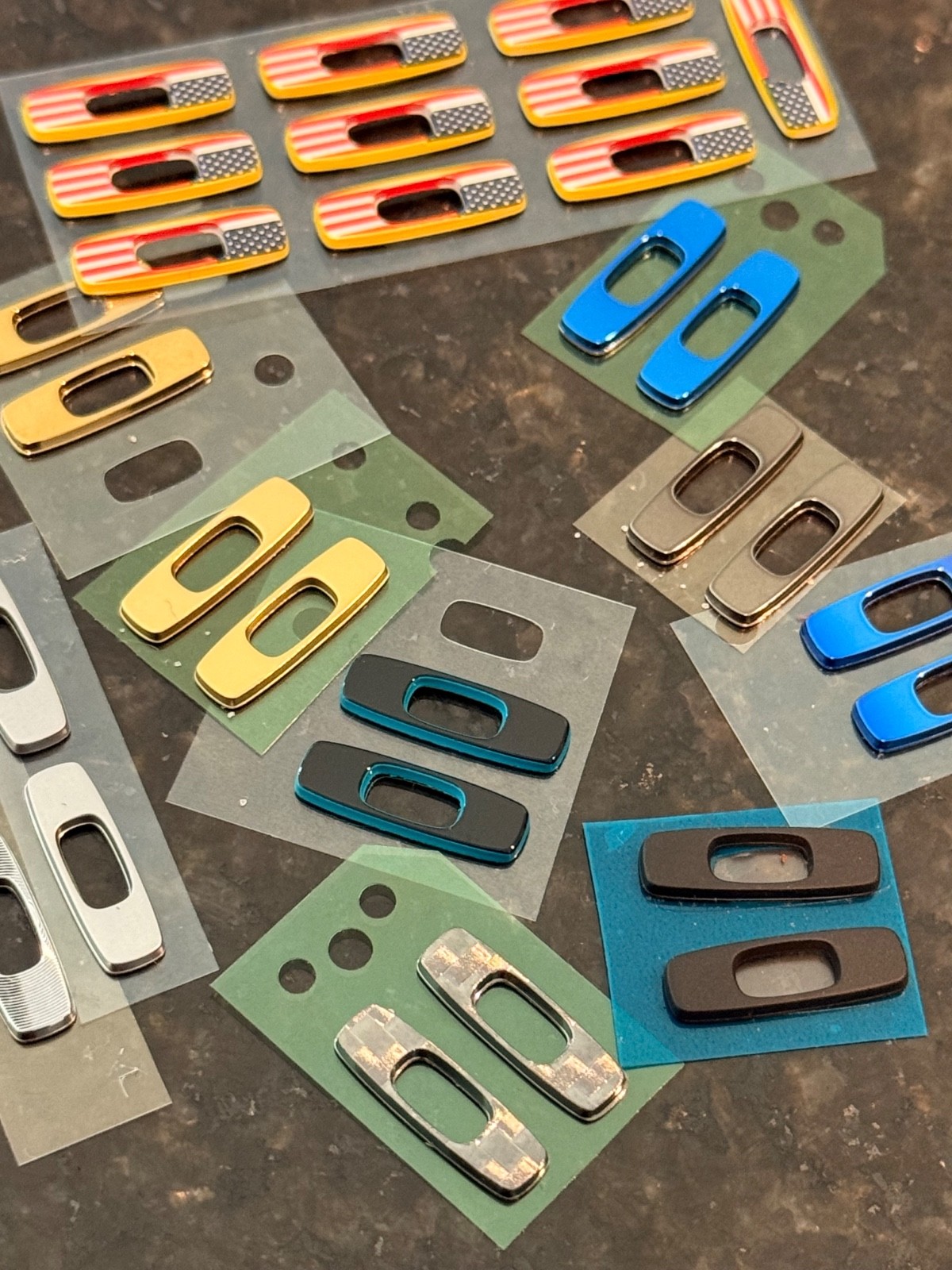 authentic OAKLEY HOLBROOK -XL,XS,XXL  REPLACEMENT SIDE ICONS SET ICON LOGOS 2