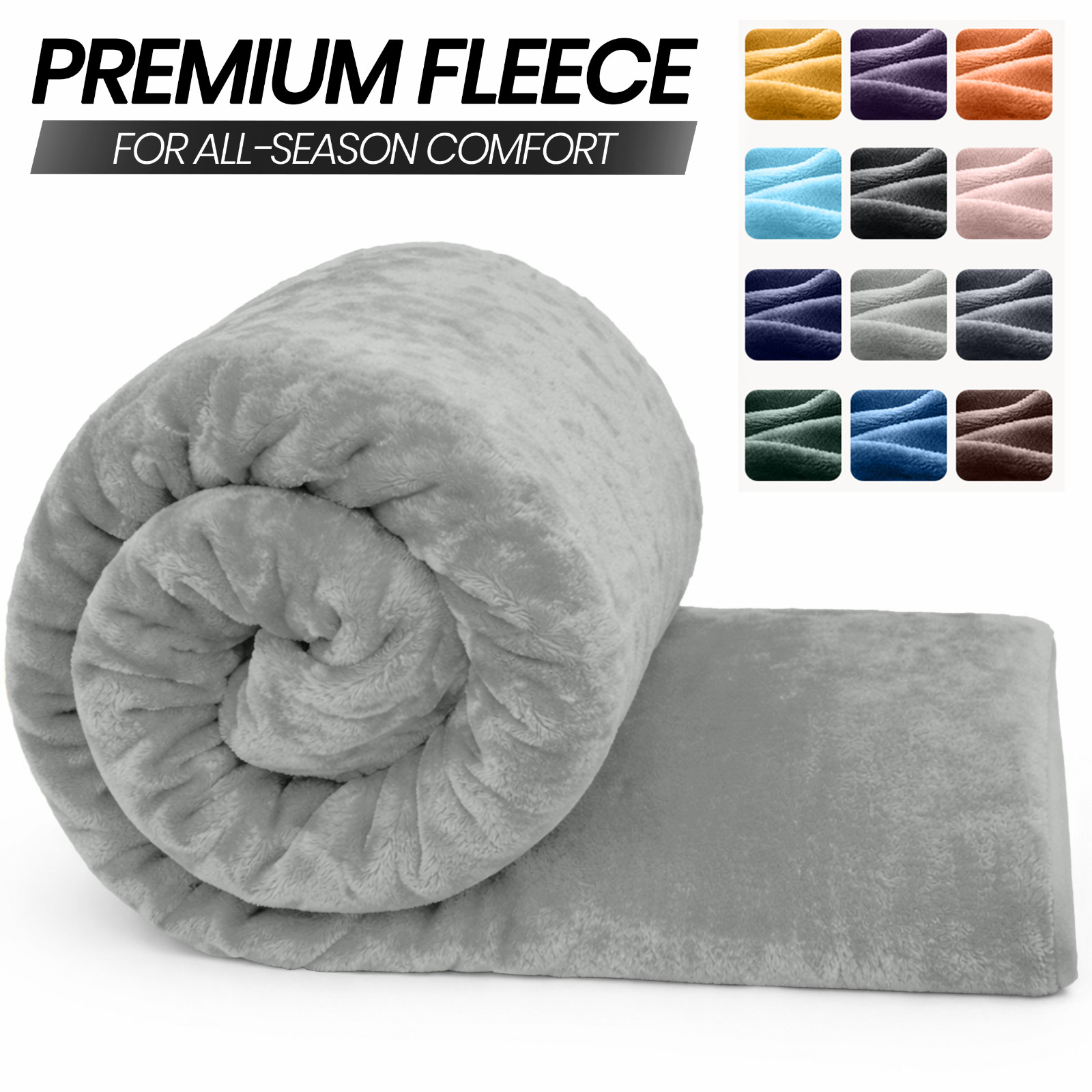 Premium Fleece Blanket Ultra-Soft Throw Cozy Cover for Couch & Travel King Size