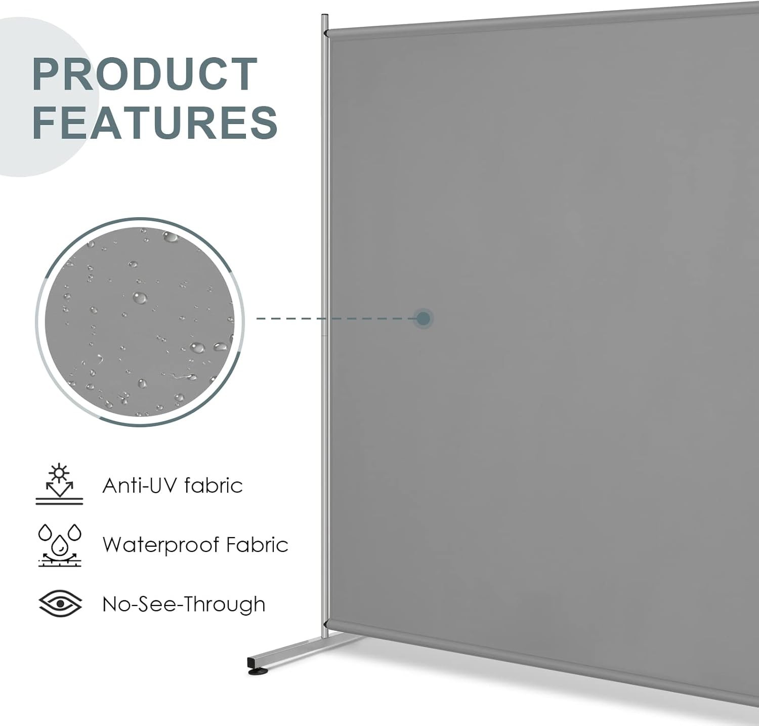 Single Large Panel Room Divider Privacy Screen Office Partition Separators