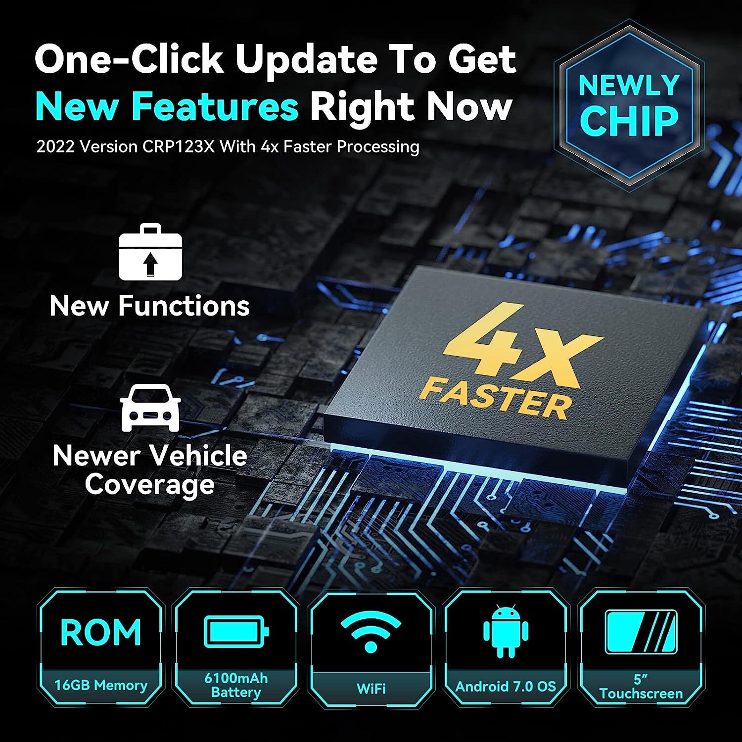 LAUNCH CRP123X OBD2 Scanner ABS SRS Code Reader Check Engine Car Diagnostic Tool