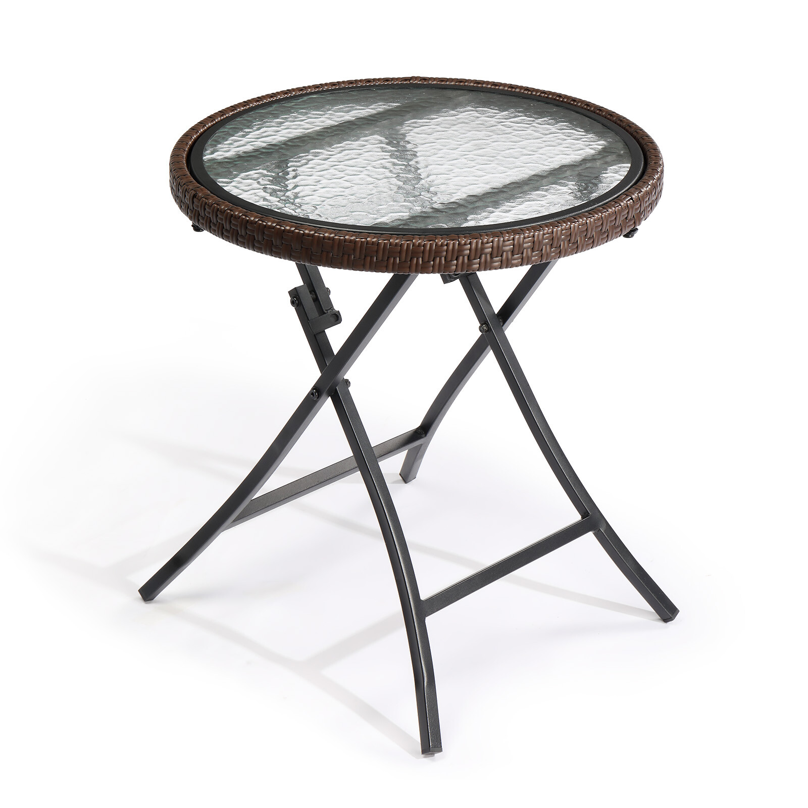 18"/19" Small Patio Side Table Round Coffee Table Foldable Sofa Side Table,New