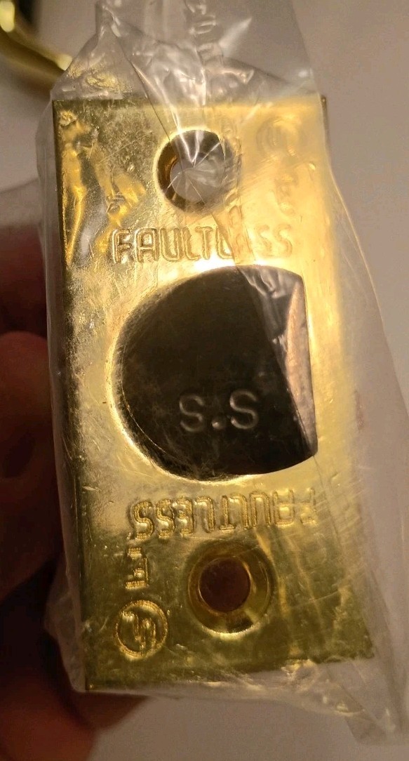 FAULTLESS polished Brass passage New With Out Box.