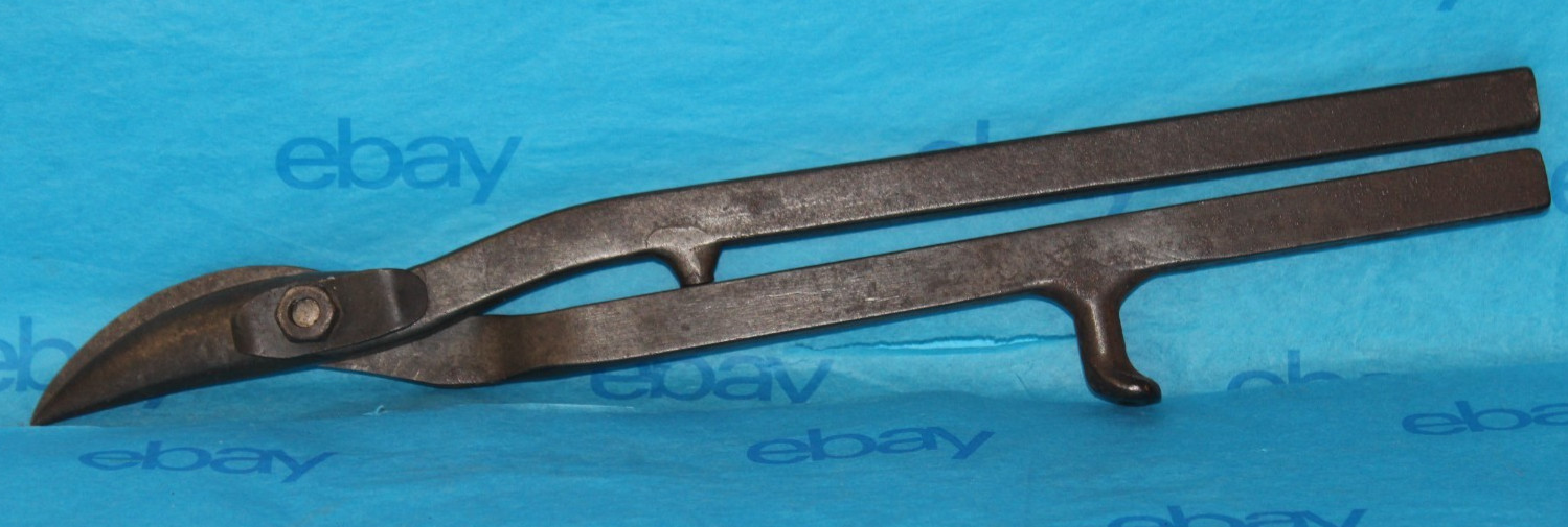 Vintage Unique Unbranded Metal Tin Cutter Snips Tool 13 1/2" Birds Mouth