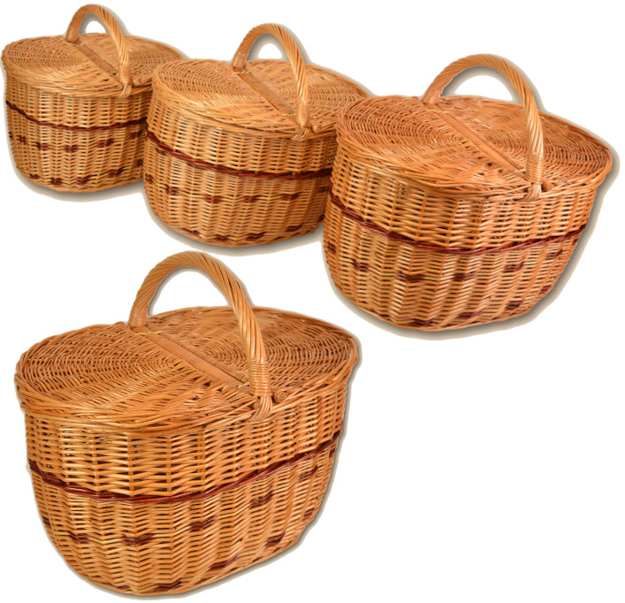 Picnic Basket WIKLER Hamper 3 Sizes!! Shopping Basket with Lid Wicker Wicker Basket
