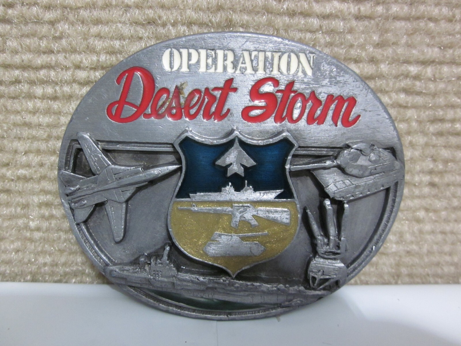 Vintage 1991 Siskiyou Operation Desert Storm Belt Buckle