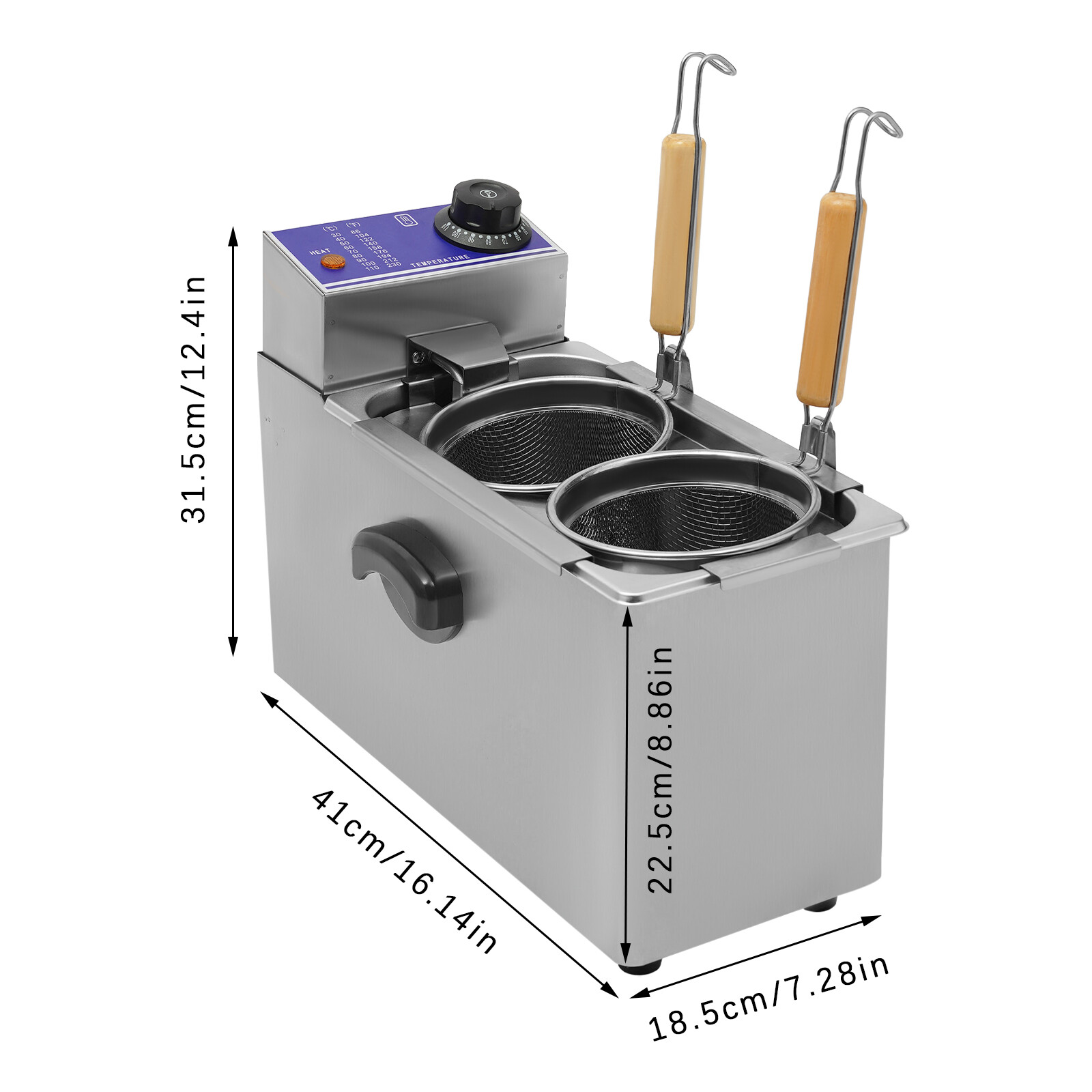 110V Commercial Electric Pasta Cooker 2 Holes Noodle Cooking Machine Pasta Maker