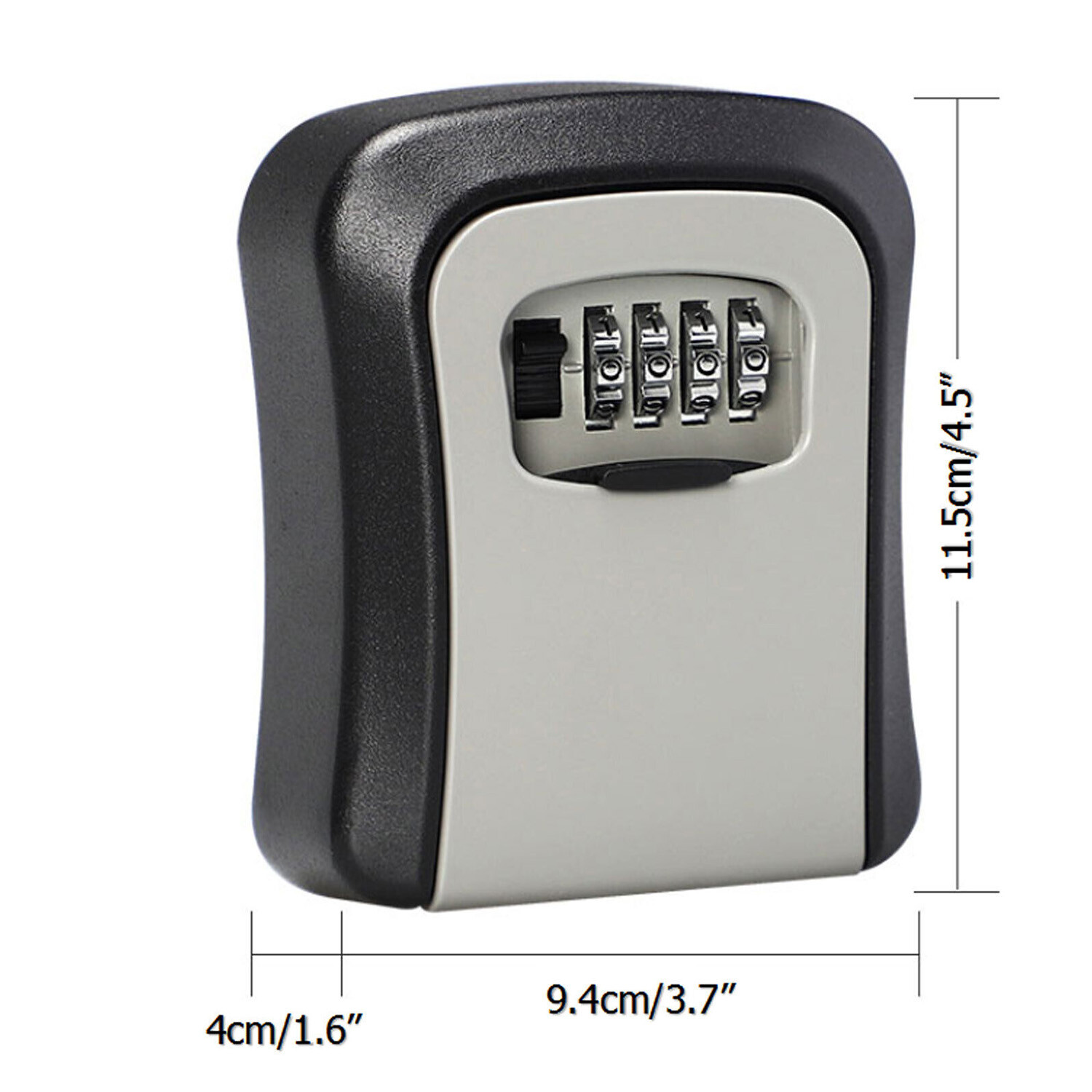 4 Digit Key Safe Lock Box Wall Mount Combination Security Storage Case Organizer