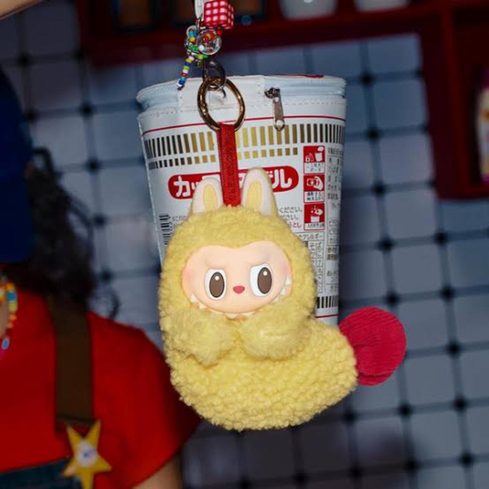 POP MART The Monsters Labubu Wacky Mart Earphone Case Plush Keychain NEW Sealed