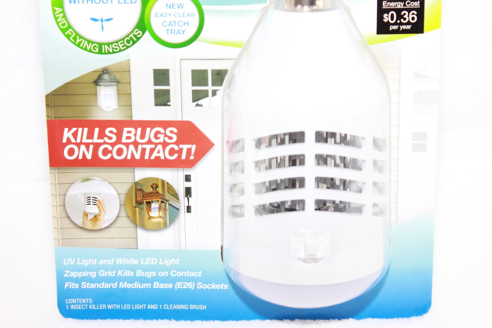 Pic INSECT KILLER Dual Purpose Bug Zapper & LED Light Kills Bugs On Contact NEW