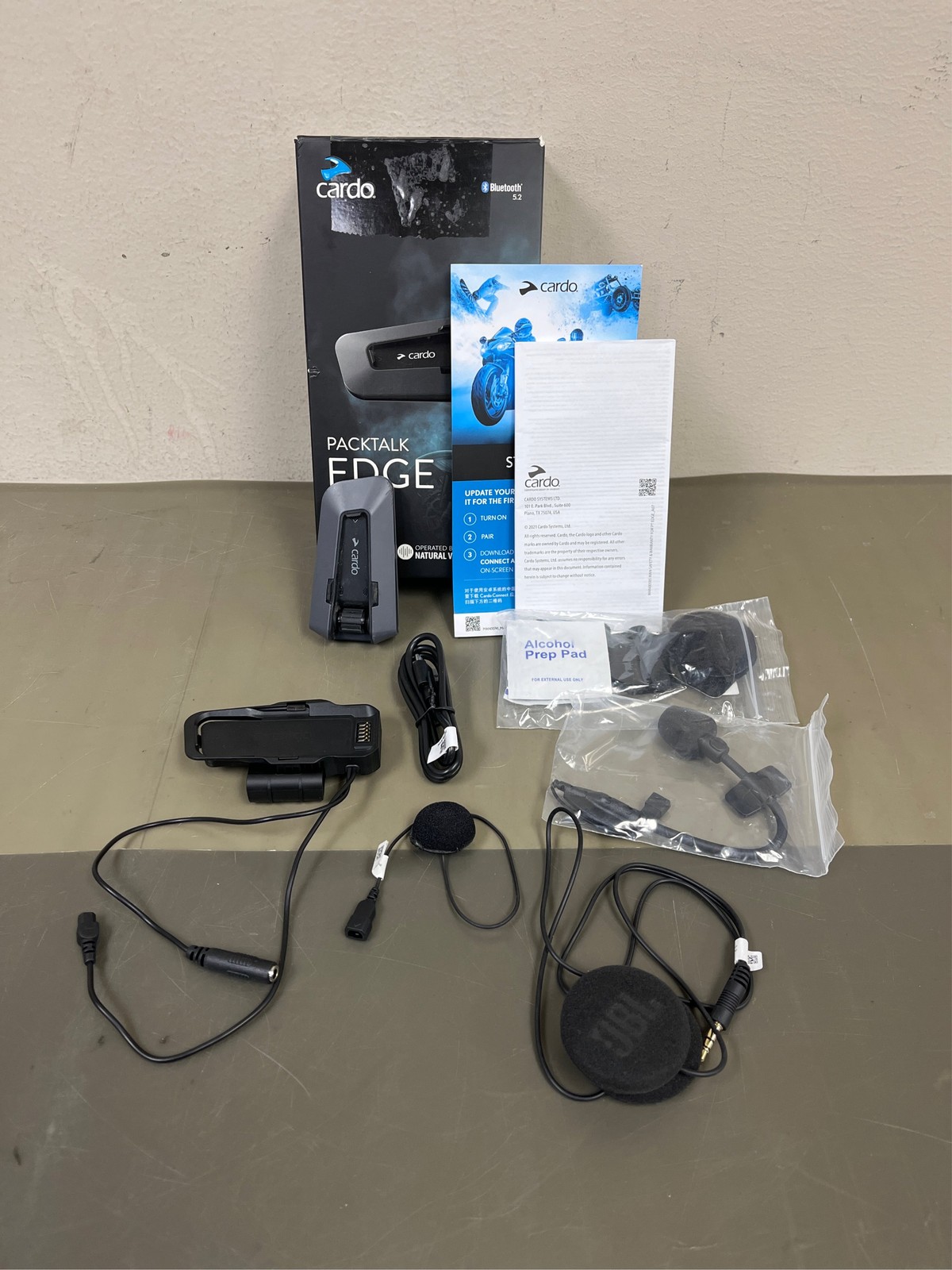 Cardo PACKTALK Edge Motorcycle Bluetooth Communication System Headset Intercom -
