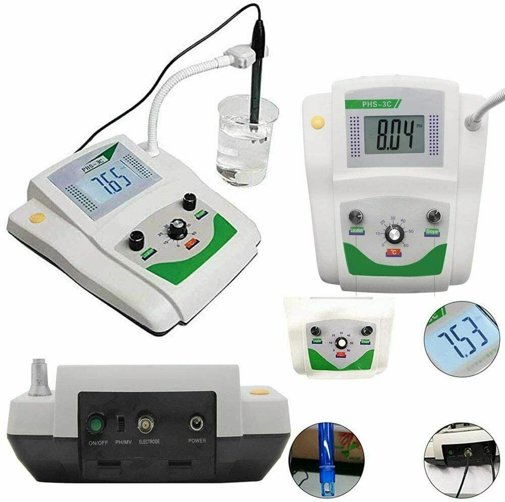 Benchtop Digital Lab Acidity pH mV Meter Tester with Range 0-14.00pH 0-±1999m