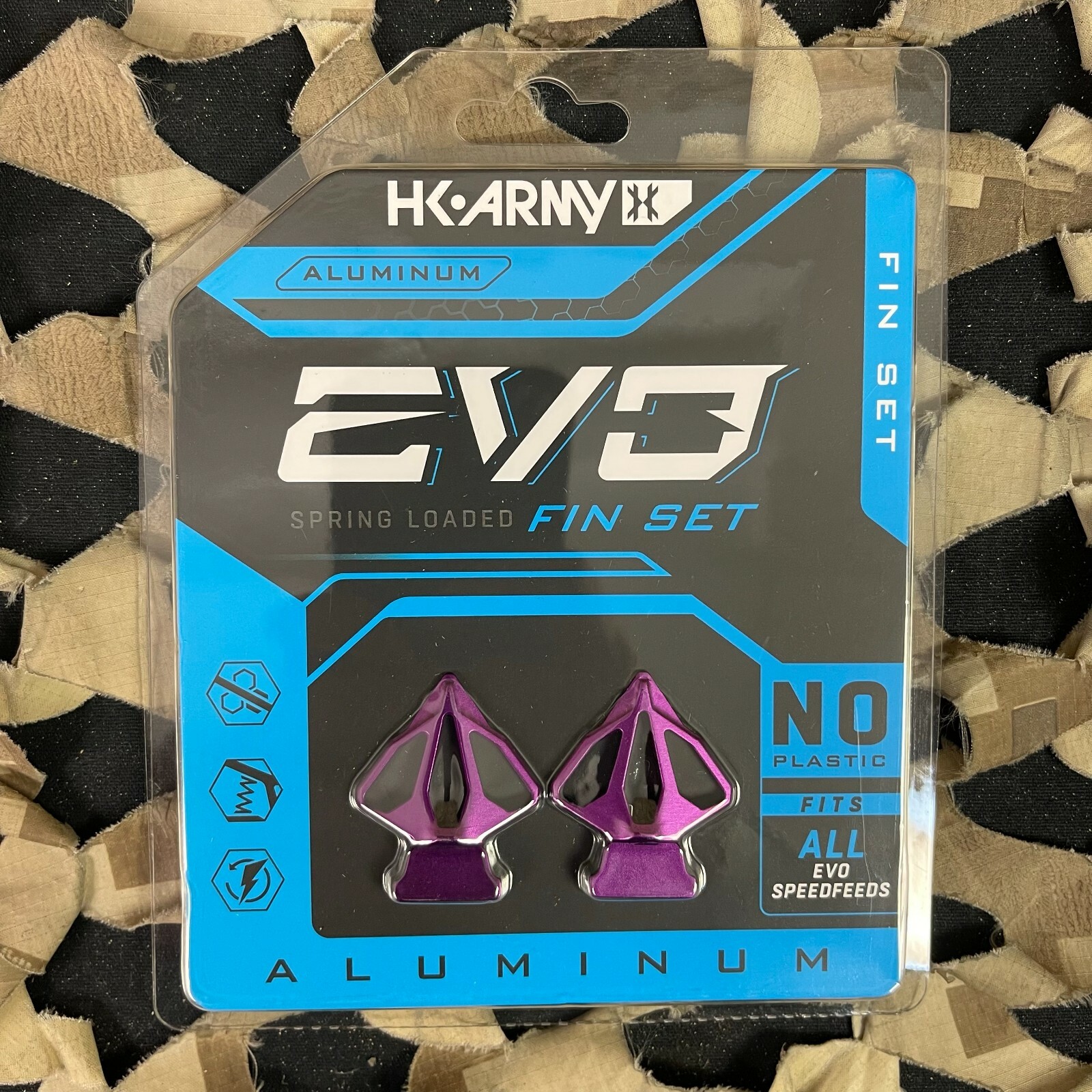 NEW HK Army EVO Replacement Fin Set - Purple (2 Pack)