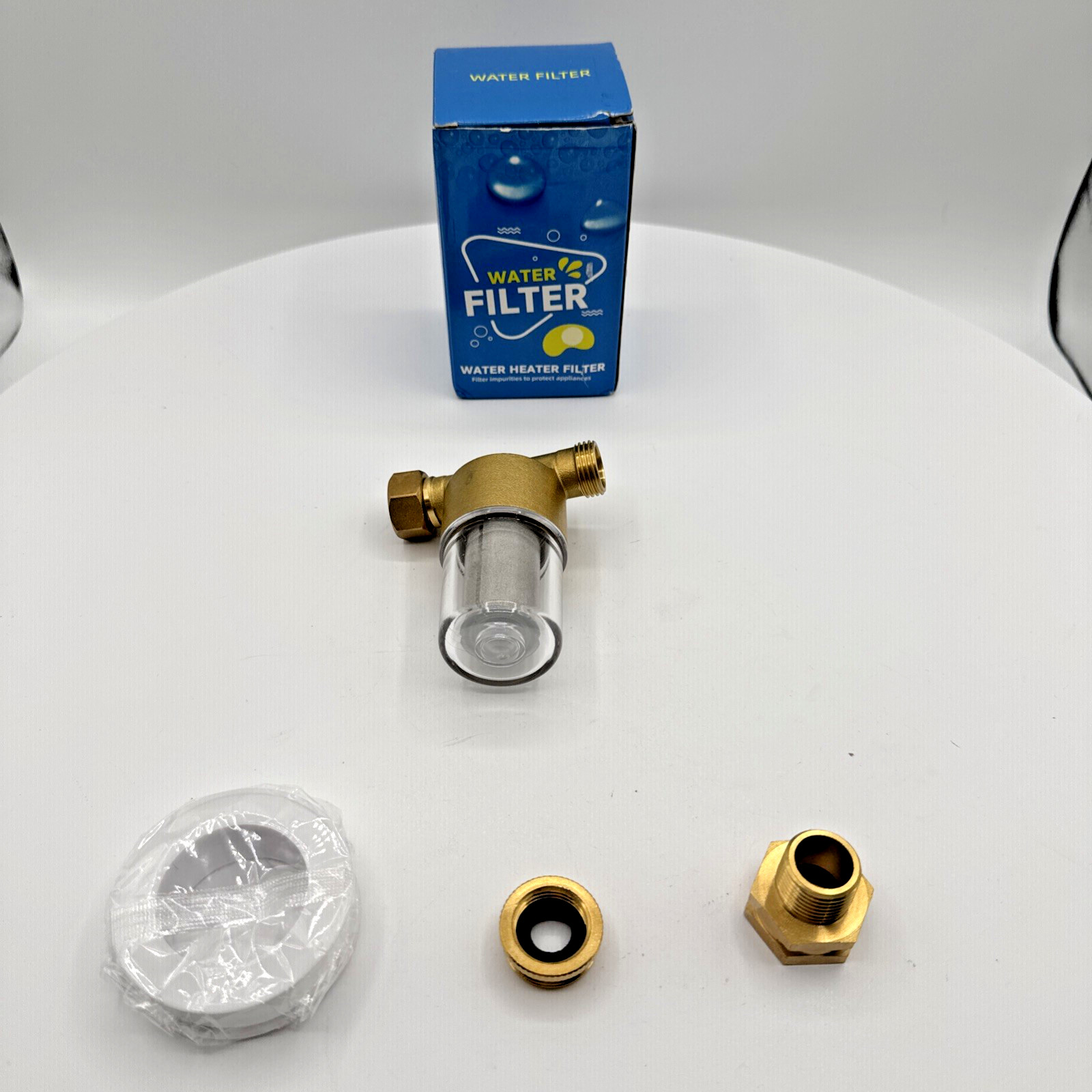 Keathdear 40 Micron Brass Spin Down Water Filter 3/4 GHT 1/2 NPT Washer