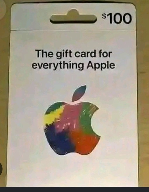 Apple $100 Gift Card, Physical Card, Free Shipping