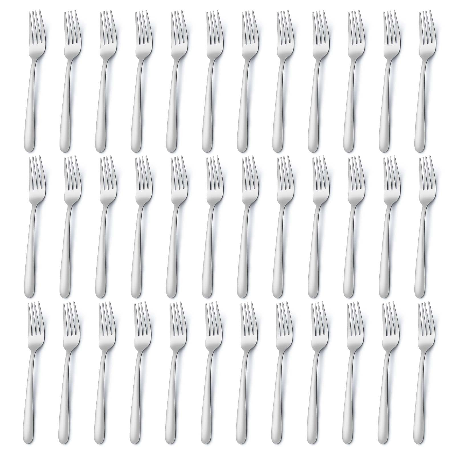 Pleafind 36-Piece Dinner Forks 36 Pieces 8-inch Silver Forks,