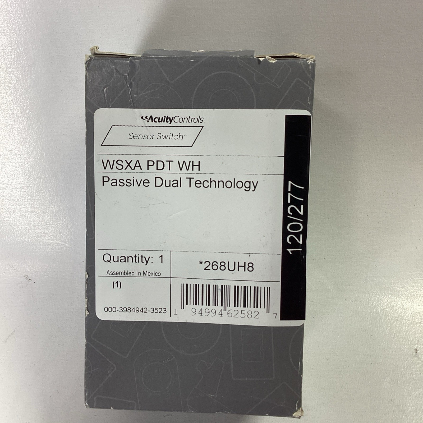 Acuity WSXA PDT WH Passive Dual Technology 268UH8 Wall Switch Occupancy Sensor