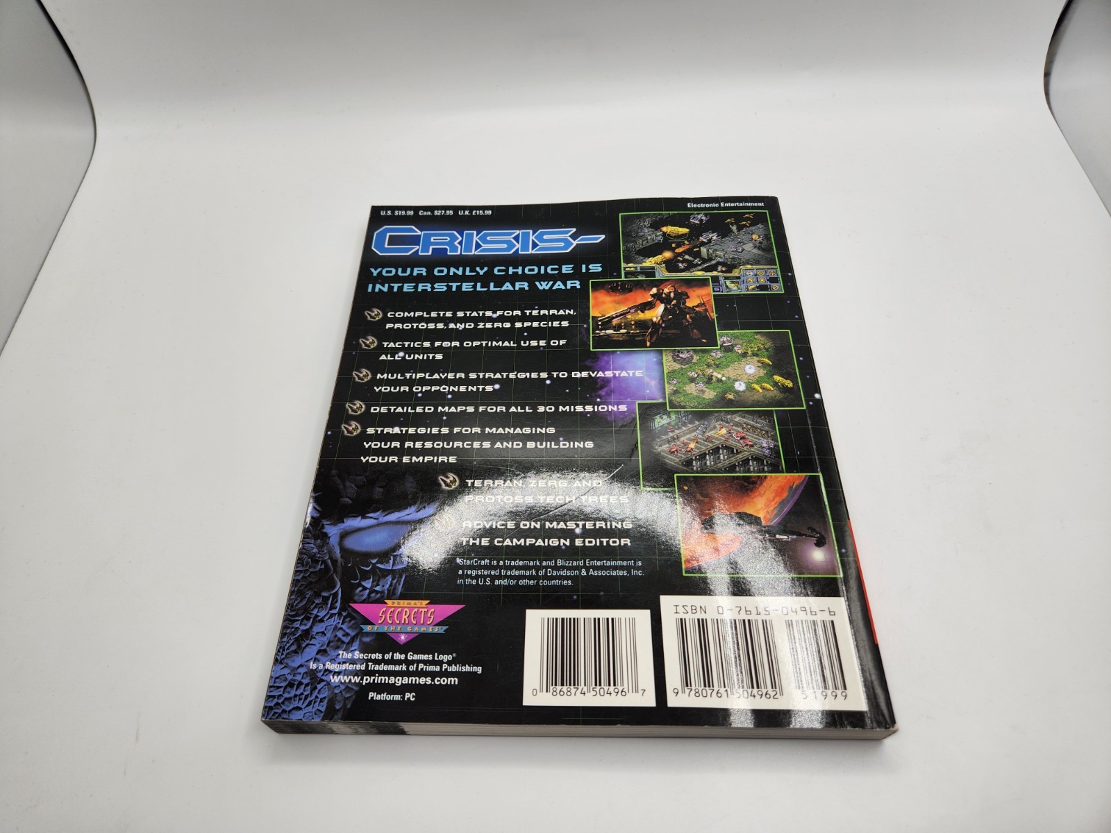 Starcraft Prima's Official Strategy Guide Book Pre-Owned