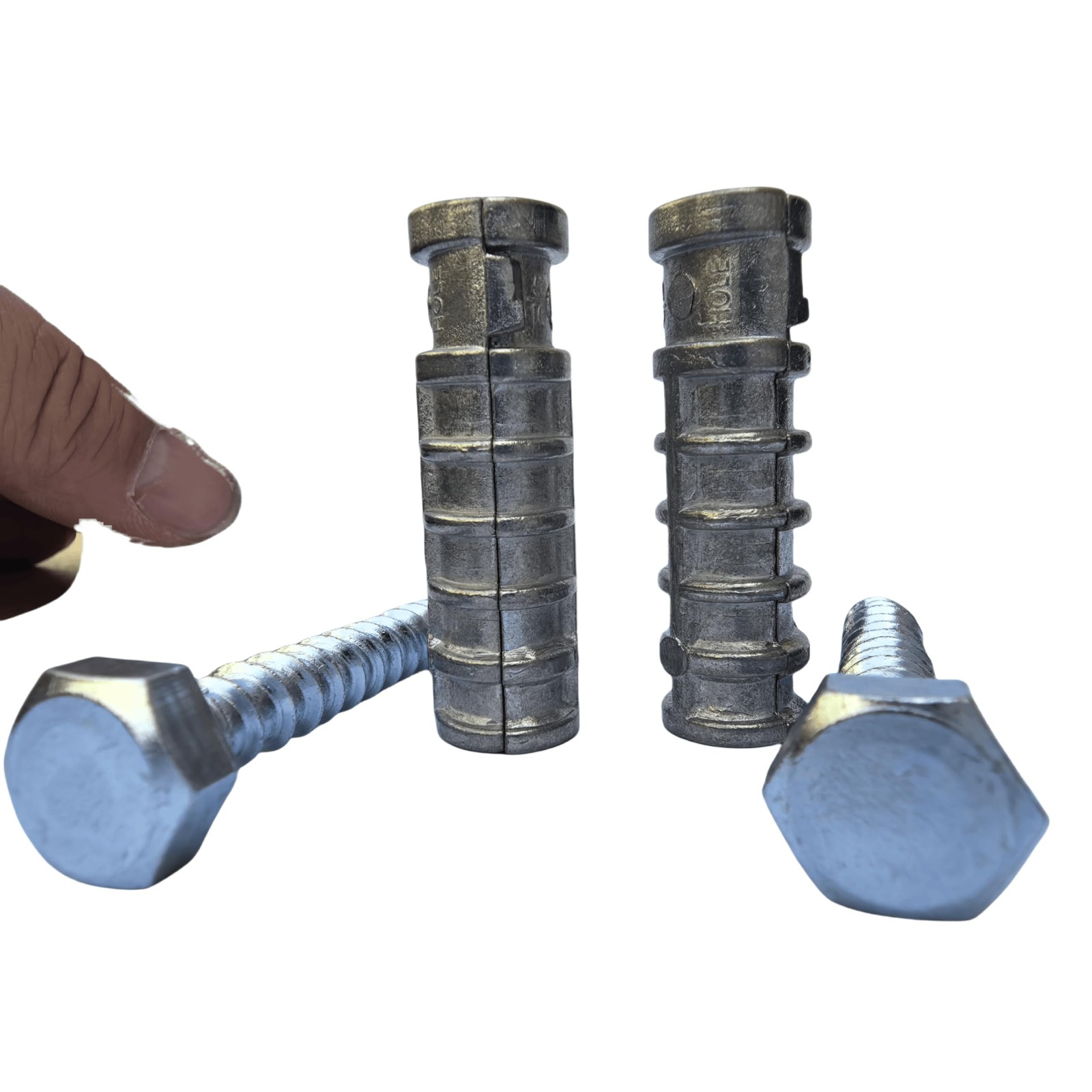 SANTIE 1/4" X 1"LAG Shield Anchors Zinc Alloy 1/4" Short with 11/4 in Lag Bol...