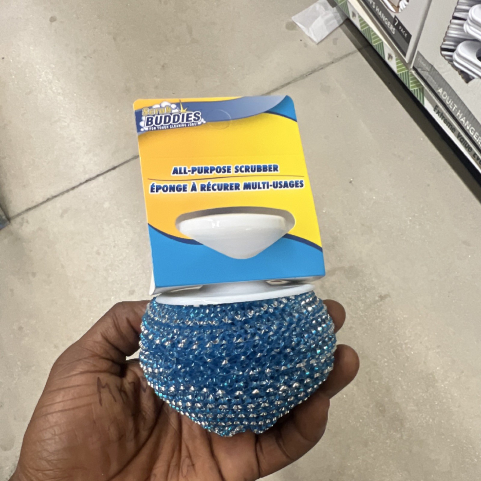 Scrub Buddies All-Purpose Scrubber Scouring Pad, Blue Plastic, 1-Pack