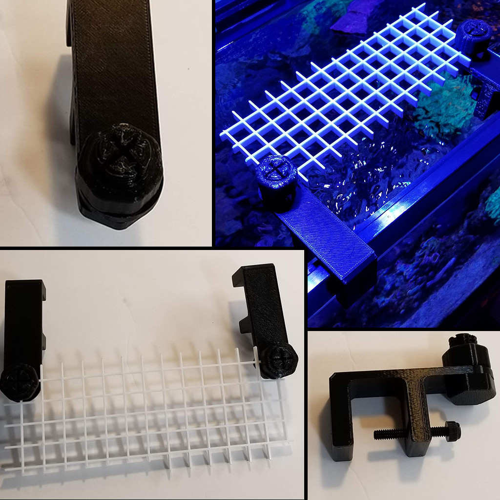Egg Crate Rim Mountable Legs - Pack of 2 - 3D Printed - Many Colors