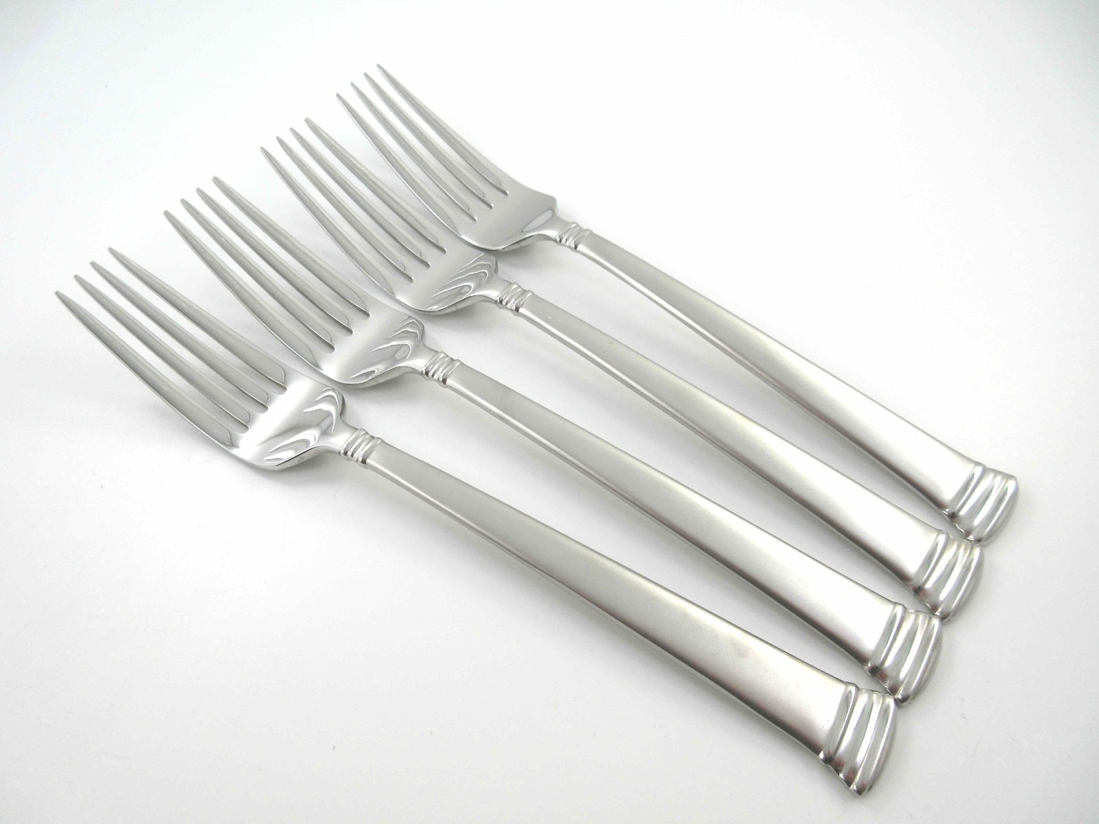 Lenox ETERNAL FROSTED 4 Dinner Forks 18/8 Stainless Steel Flatware Korea