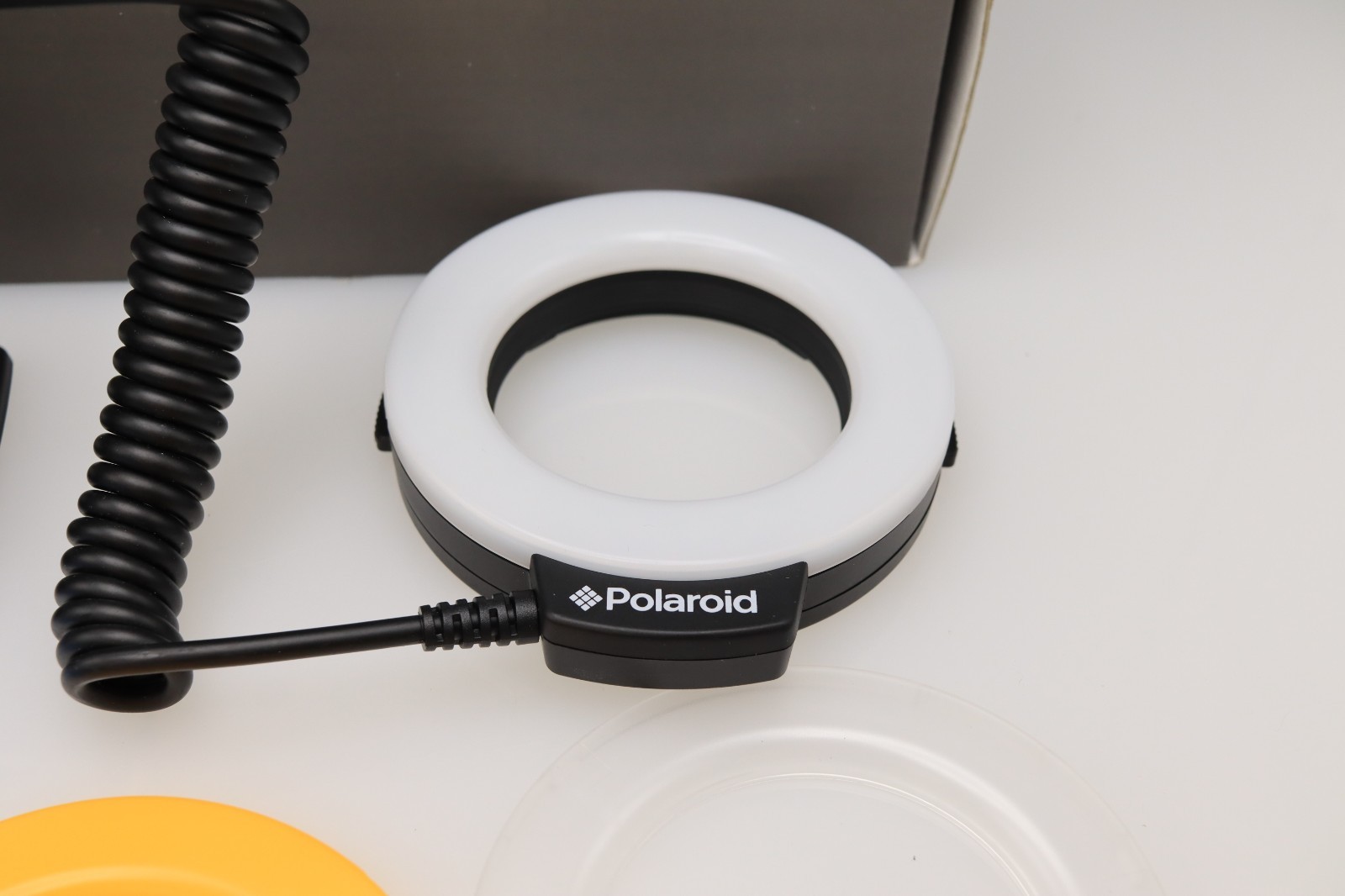 POLAROID Macro LED Ring Flash TESTED AND WORKS! WITH FLASH FILTERS, ADAPTERS!