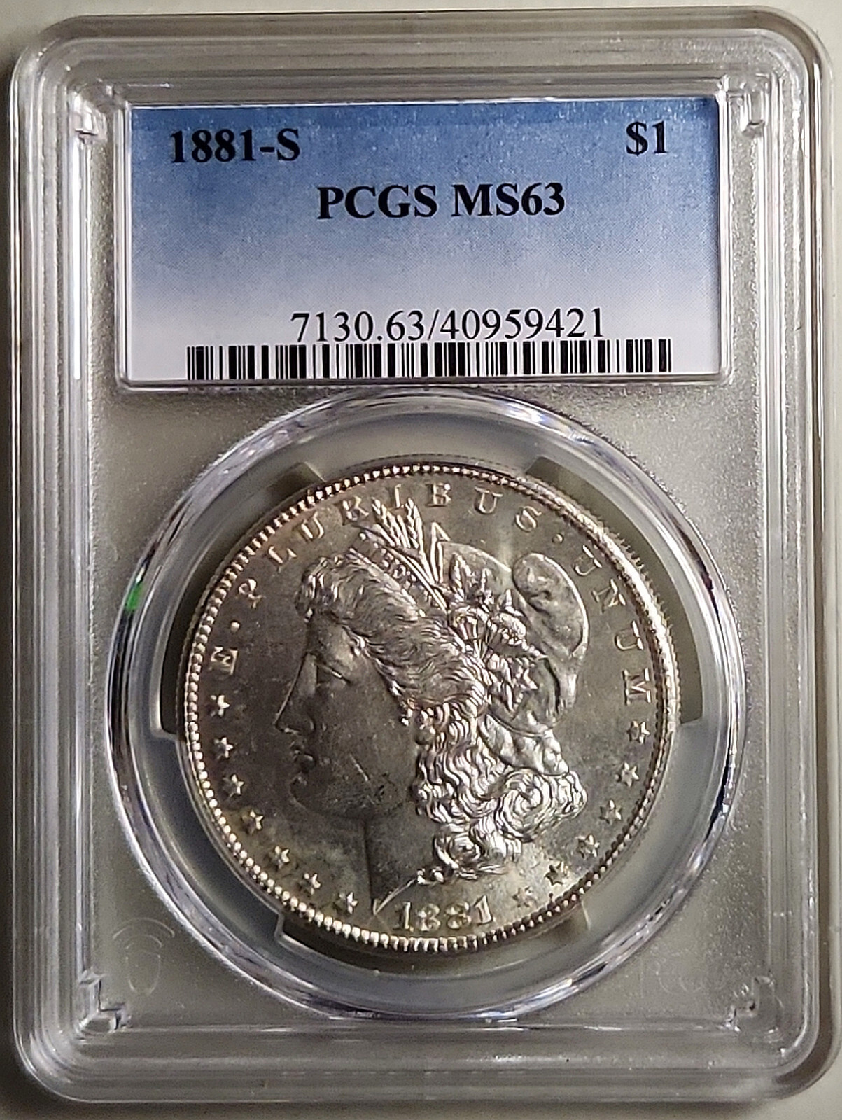 1881 S Morgan Silver Dollar PCGS MS63 Free Shipping