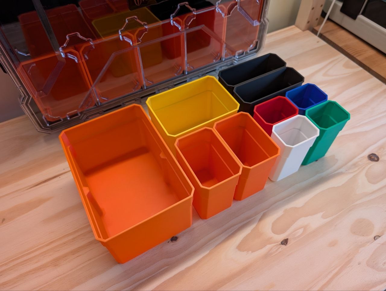 Orange Deep Organiser Bins – Precise Fit