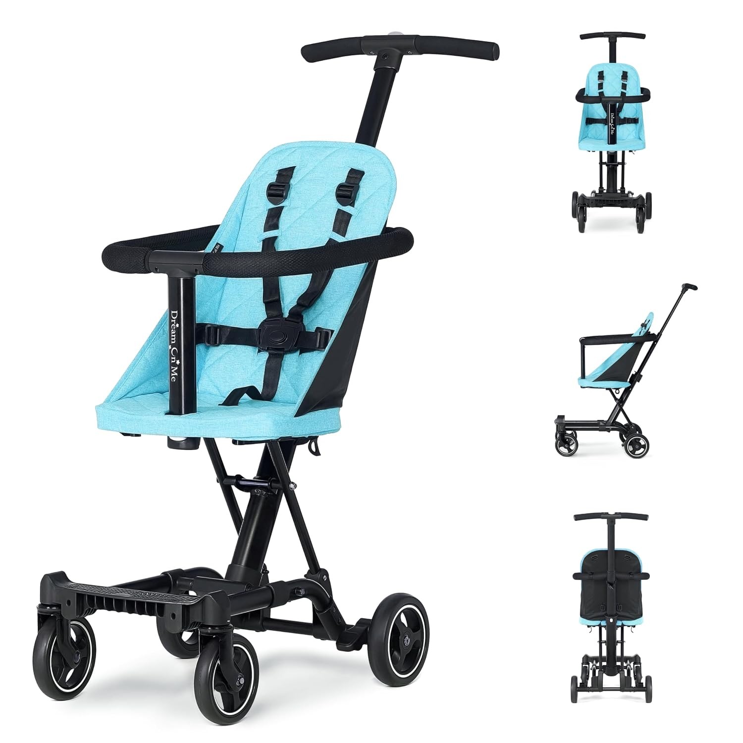 Dream On Me Coast Stroller Sky Blue Lightweight 2 In 1 Scooter Rider Disney
