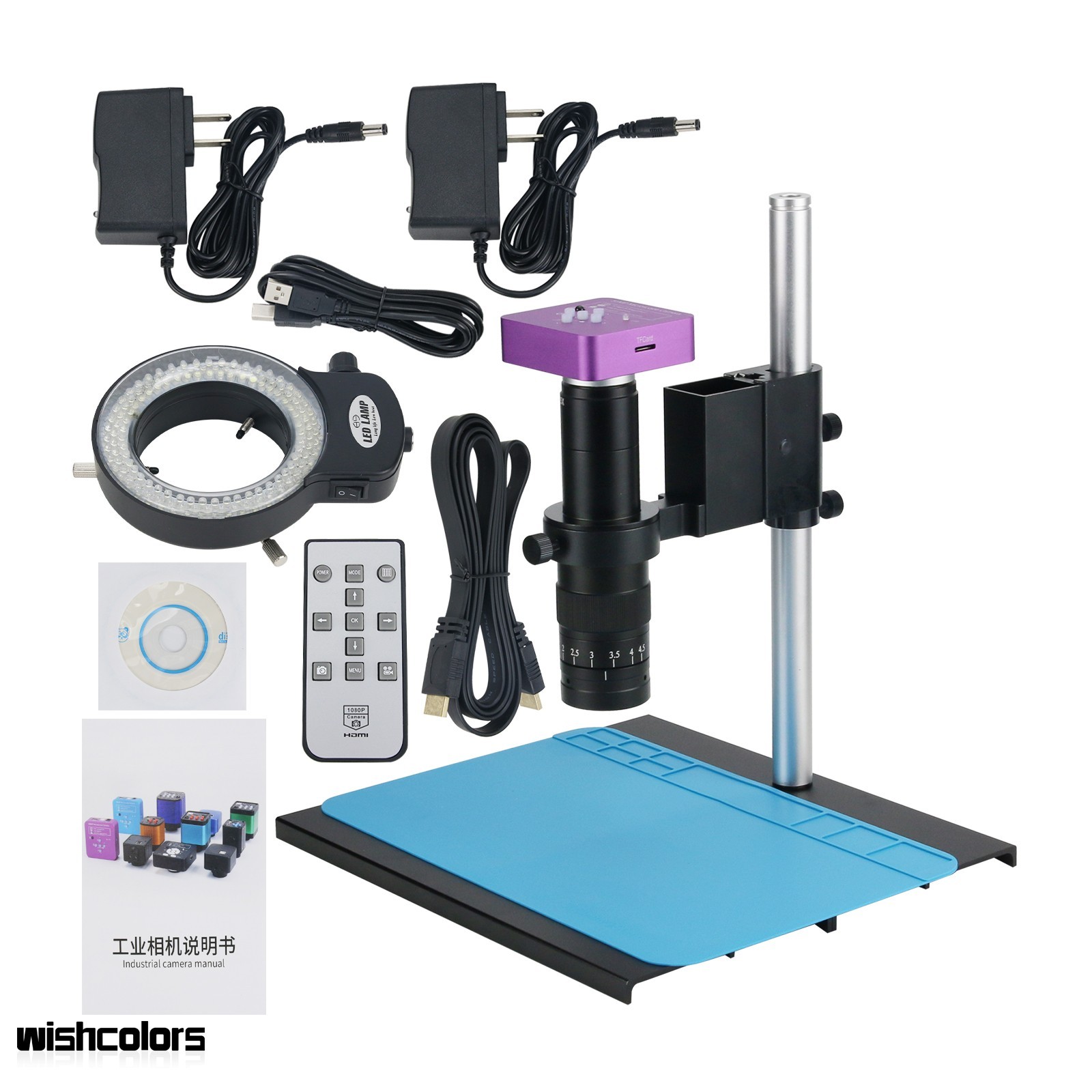 HAYEAR 4K 51MP Industrial Microscope Camera HDMI Camera 180X C-Mount Lens