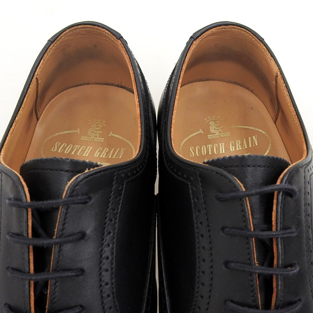 Scotch Grain R1765 shine or rain full brogue wingtip black size 25 SCOTCH GRAIN