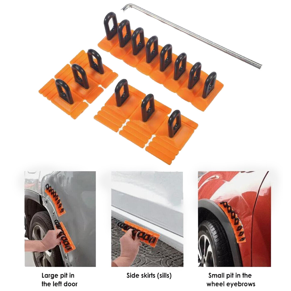 4 pcs Auto Body Repair Kit Puller Glue Tabs Set Car Paintless Dent Removal Tool