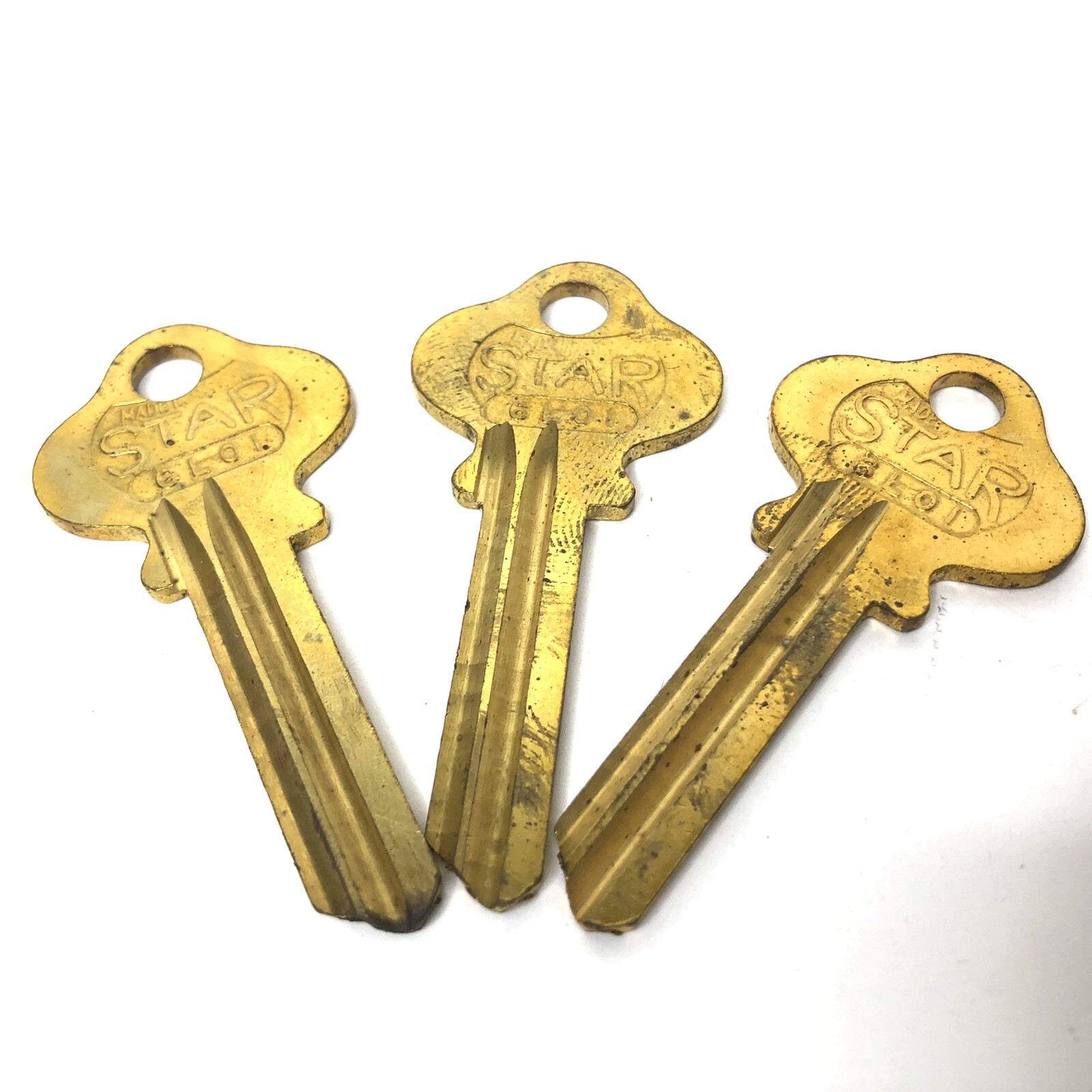 Key Blanks 6L01 -L4 Star Brass Lockwood (Lot of 3)