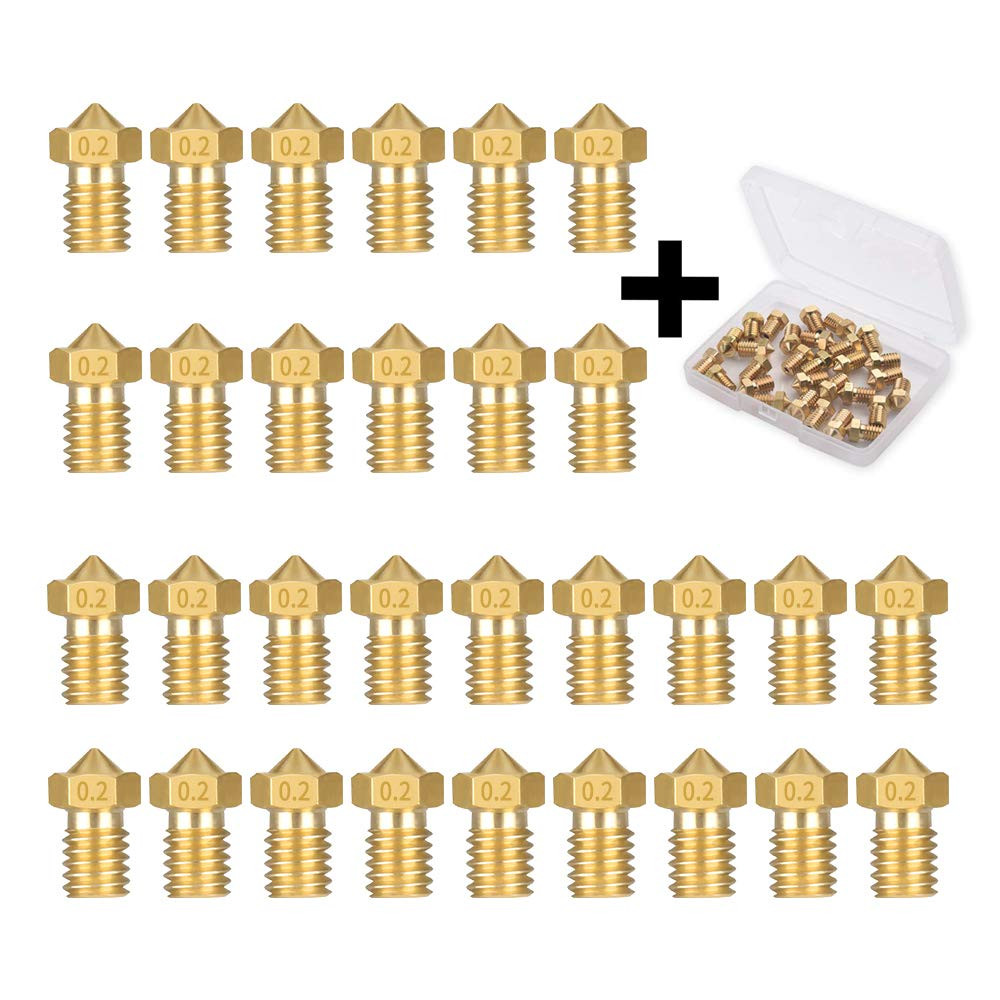 30PCS 0.2Mm 3D Printer Extruder Nozzles for E3D V5 V6