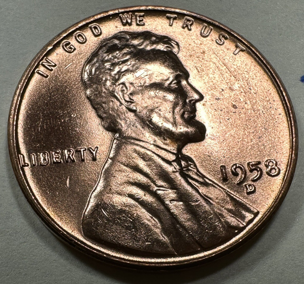 1958-D 1C Lincoln Cent Wheat Penny 3447N