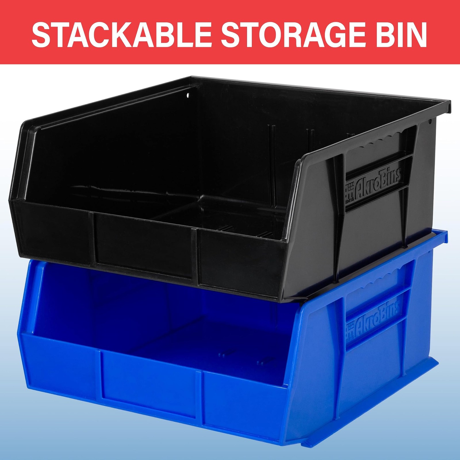Akro-Mils 30235 AkroBins Plastic Storage Bins, Space-Saving Stackable Bins fo...