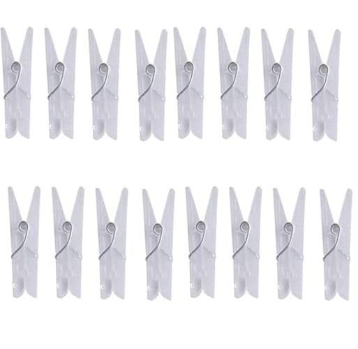 Pcs Mini Plastic Pins, 1.37 Inch Clear Utility Paper Clips, Clothespins, 100